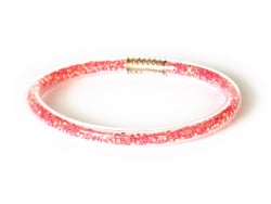 Acheter Bracelet jonc bouddhiste fantaisie - rose fluo corail - grosses paillette - 1,99 € en ligne sur La Petite Epicerie - ...