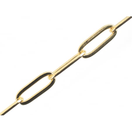 Acheter Chaine trombone 11 x 4 mm - laiton doré à l'or fin 18K - qualité premium - 3,19 € en ligne sur La Petite Epicerie - L...
