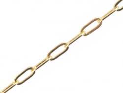 Acheter Chaine trombone 6,3 x 2,5 mm - laiton doré à l'or fin 18K - qualité premium - 2,99 € en ligne sur La Petite Epicerie ...