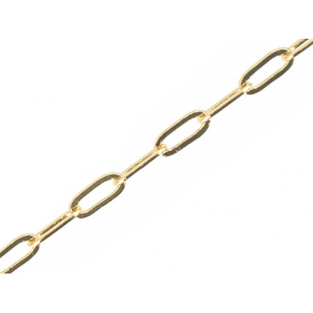 Acheter Chaine trombone 6,3 x 2,5 mm - laiton doré à l'or fin 18K - qualité premium - 2,99 € en ligne sur La Petite Epicerie ...