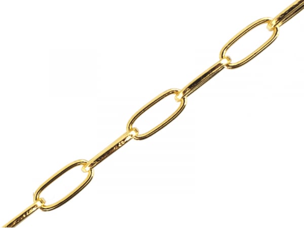 Acheter Chaine trombone 6 x 2 mm - laiton doré à l'or fin 18K - qualité premium - 2,49 € en ligne sur La Petite Epicerie - Lo...