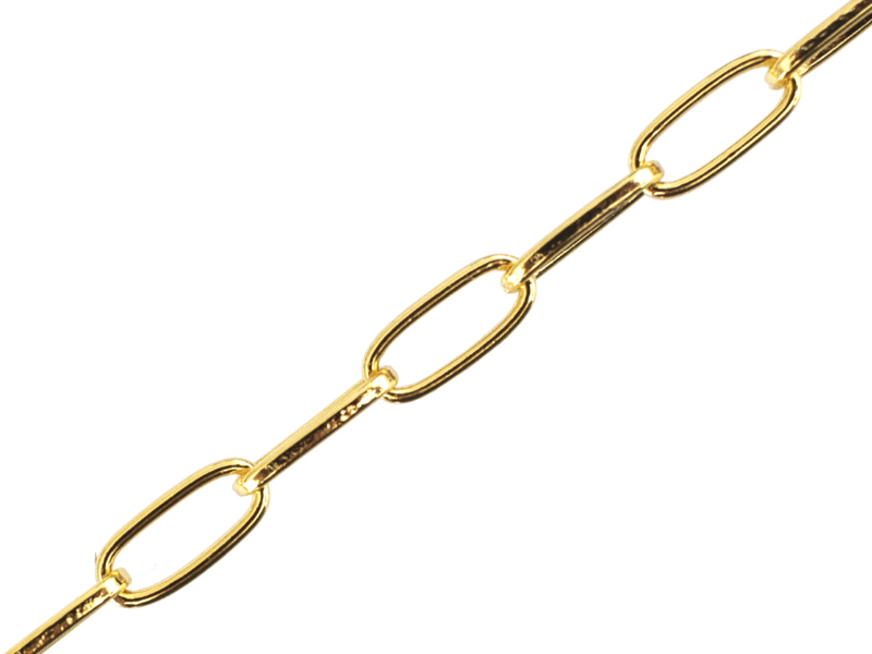 Acheter Chaine trombone 6 x 2 mm - laiton doré à l'or fin 18K - qualité premium - 2,49 € en ligne sur La Petite Epicerie - Lo...