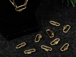 Acheter Fermoir mousqueton à visser - 20 x 11 mm - doré - 4,49 € en ligne sur La Petite Epicerie - Loisirs créatifs