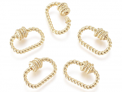 Acheter Fermoir mousqueton à visser ovale effet corde - 10 x 14 mm - doré - 3,19 € en ligne sur La Petite Epicerie - Loisirs ...