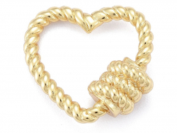 Acheter Fermoir mousqueton à visser cœur effet corde - 16 x 17 mm - doré - 3,99 € en ligne sur La Petite Epicerie - Loisirs c...