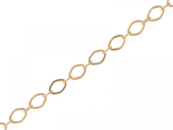 Acheter Chaine maillons losange 8 x 6 mm - doré à l'or fin 18 K x 20 cm - 1,69 € en ligne sur La Petite Epicerie - Loisirs cr...