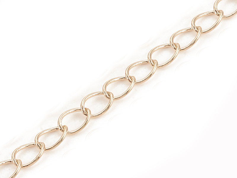 Acheter Chaîne gourmette 5 x 3,5 mm - doré à l'or fin 18 K x 20 cm - 0,89 € en ligne sur La Petite Epicerie - Loisirs créatifs