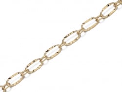 Acheter Chaine figaro texturée 6,2 x 3,3 mm - doré à l'or fin 18 K x 20 cm - 1,29 € en ligne sur La Petite Epicerie - Loisirs...