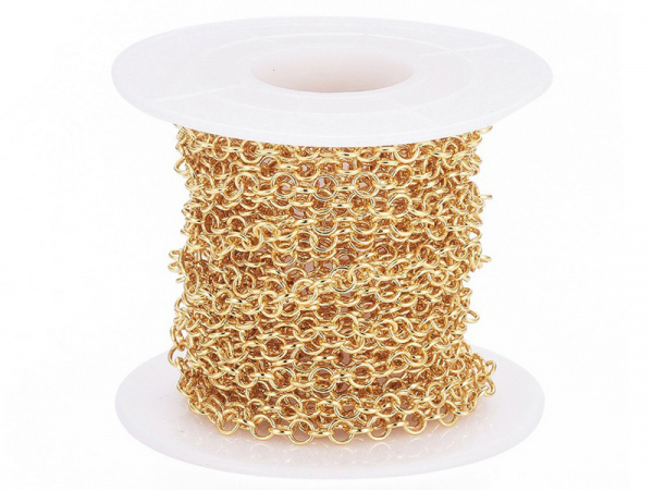 Acheter Chaîne jaseron 3,5 mm - doré à l'or fin 18 K x 20 cm - 1,79 € en ligne sur La Petite Epicerie - Loisirs créatifs