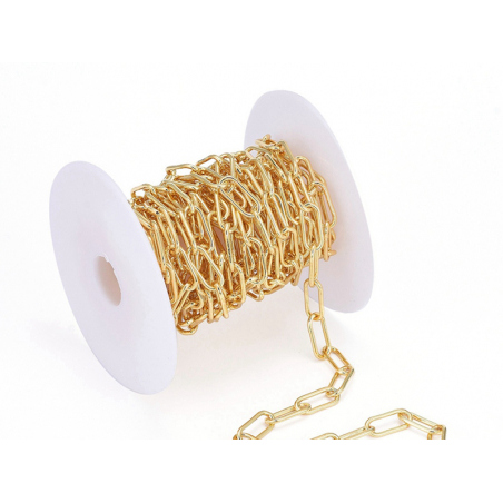 Acheter Chaîne forçat ovale - 11x8 mm - doré à l'or fin 18 K x 20 cm - 2,29 € en ligne sur La Petite Epicerie - Loisirs créatifs