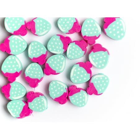 Acheter 20 perles fraises en pâte polymère - 1,99 € en ligne sur La Petite Epicerie - Loisirs créatifs