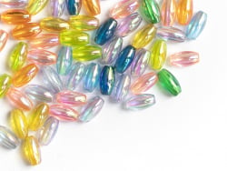 Acheter 50 perles en plastique - forme riz - multicolore transparent irisé - 6x3 mm - 2,79 € en ligne sur La Petite Epicerie ...
