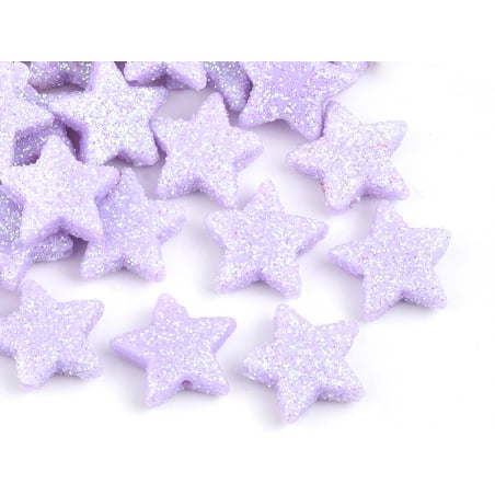 Acheter 50 perles en plastique - étoile mauve pailletté - 14 mm - 4,49 € en ligne sur La Petite Epicerie - Loisirs créatifs