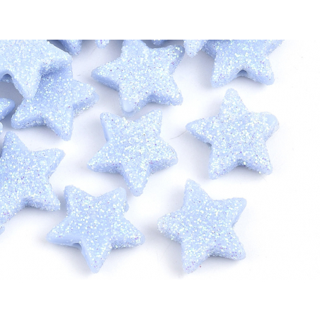 Acheter 50 perles en plastique - étoile bleu pailletté - 14 mm - 4,49 € en ligne sur La Petite Epicerie - Loisirs créatifs