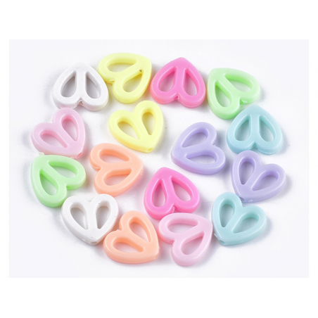 Acheter 50 perles cœurs filaires - pastel - 1,79 € en ligne sur La Petite Epicerie - Loisirs créatifs