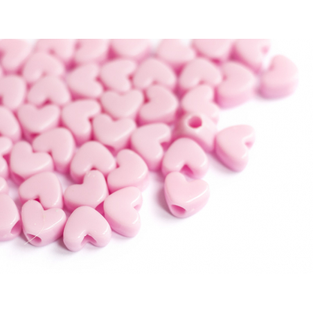 Acheter 50 perles en plastique - cœur rose - 2,49 € en ligne sur La Petite Epicerie - Loisirs créatifs