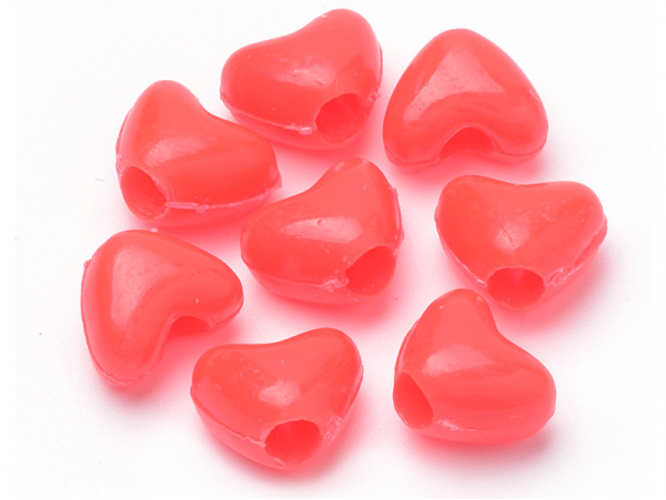 Acheter 50 perles en plastique - cœur rouge - 9x11 mm - 0,99 € en ligne sur La Petite Epicerie - Loisirs créatifs