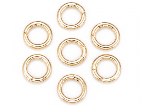 Acheter Fermoir mousqueton 11mm avec anneau - doré à l'or fin En ligne