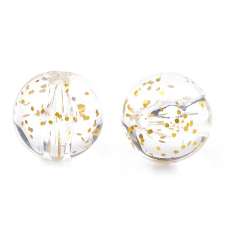 Acheter 50 perles en plastique - ronde à paillettes - couleurs variés - 7 mm - 1,99 € en ligne sur La Petite Epicerie - Loisi...