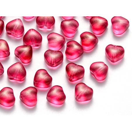 Acheter 20 perles en verre - petit cœur rouge paillettes - 6 mm - 3,49 € en ligne sur La Petite Epicerie - Loisirs créatifs