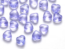 Acheter 20 perles en verre - petit cœur mauve paillettes - 6 mm - 3,49 € en ligne sur La Petite Epicerie - Loisirs créatifs