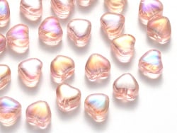 Acheter 20 perles en verre - petit cœur rose effet holographique - 6 mm - 3,49 € en ligne sur La Petite Epicerie - Loisirs cr...