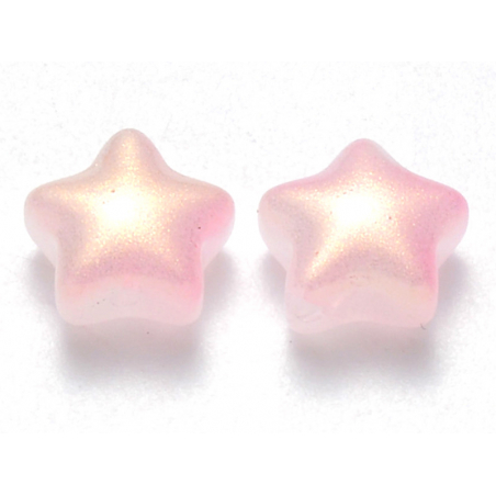 Acheter 20 perles en verre - étoiles roses - 8 mm - 3,49 € en ligne sur La Petite Epicerie - Loisirs créatifs