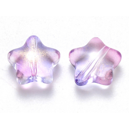 Acheter 20 perles en verre - étoiles violet dégradé - 8 mm - 3,49 € en ligne sur La Petite Epicerie - Loisirs créatifs