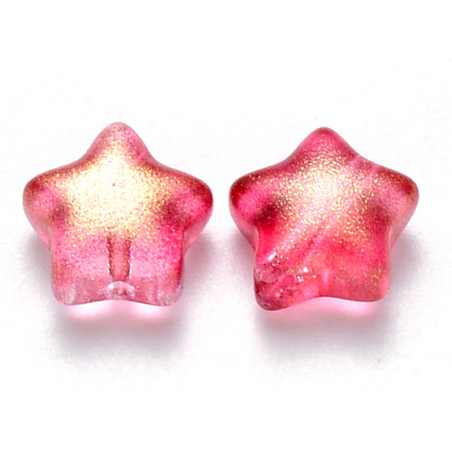 Acheter 20 perles en verre - étoiles rouge pailleté - 8 mm - 3,49 € en ligne sur La Petite Epicerie - Loisirs créatifs