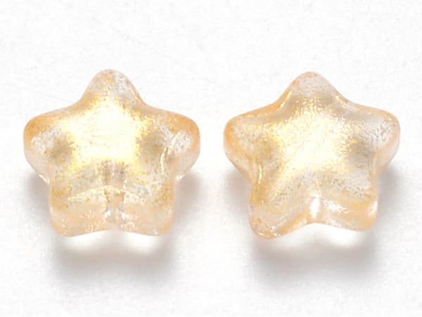 Acheter 20 perles en verre - étoiles jaunde d'or pailleté - 8 mm - 3,49 € en ligne sur La Petite Epicerie - Loisirs créatifs