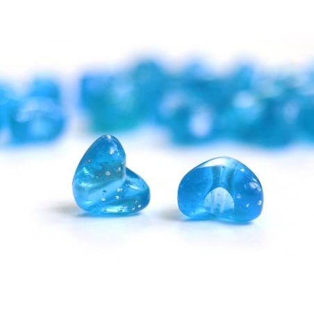 Acheter 50 perles en plastique - cœur bleu pailletté - 9x11 mm - 0,99 € en ligne sur La Petite Epicerie - Loisirs créatifs