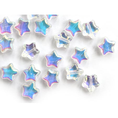 Acheter 20 perles en verre - étoile effet holographique - 8 mm - 3,49 € en ligne sur La Petite Epicerie - Loisirs créatifs