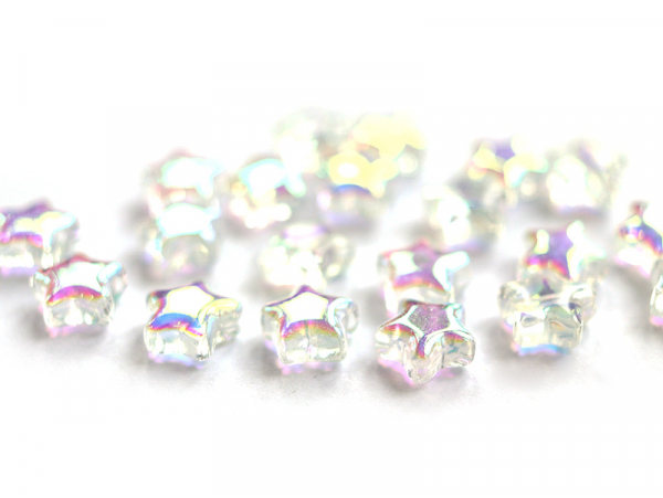 Acheter 20 perles en verre - étoile effet holographique - 8 mm - 3,49 € en ligne sur La Petite Epicerie - Loisirs créatifs