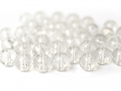 Acheter 50 perles en plastique - ronde à paillettes - blanc - 7 mm - 1,99 € en ligne sur La Petite Epicerie - Loisirs créatifs