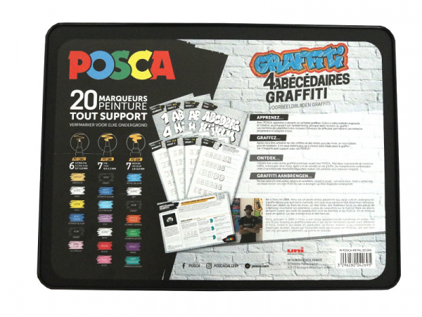 Acheter Posca coffret de 20 marqueurs - 4 abécédaires Graffiti - 58,49 € en ligne sur La Petite Epicerie - Loisirs créatifs