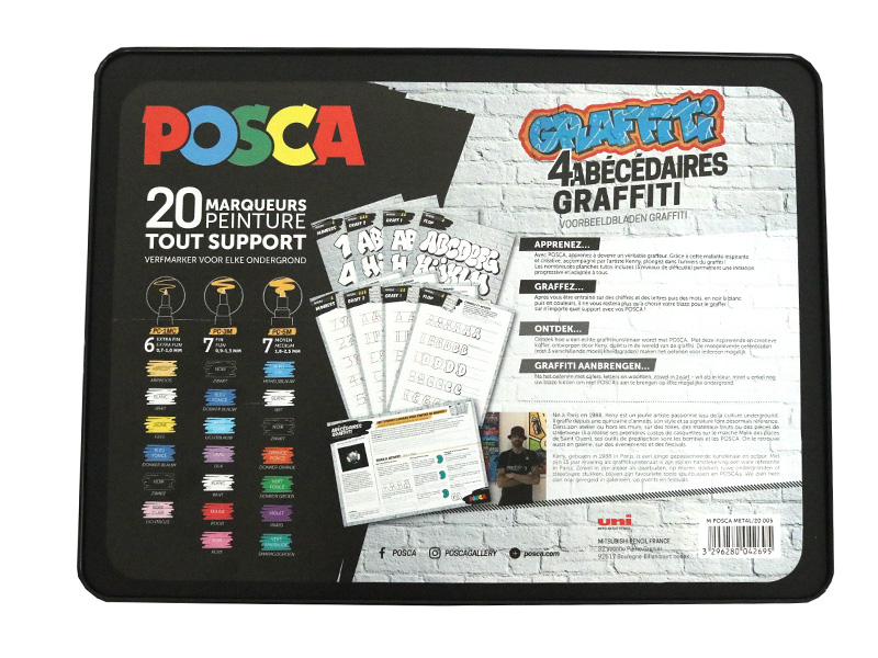Acheter Posca coffret de 20 marqueurs - 4 abécédaires Graffiti - 63,52 € en ligne sur La Petite Epicerie - Loisirs créatifs