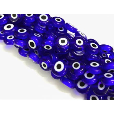Acheter 20 perles rondes en verre - œil porte bonheur - bleu roi - 6 mm - 1,59 € en ligne sur La Petite Epicerie - Loisirs cr...