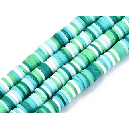 Acheter Boite de perles rondelles heishi 6 mm - assortiment vert - 2,59 € en ligne sur La Petite Epicerie - Loisirs créatifs