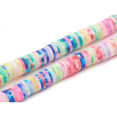 Acheter Boite de perles rondelles heishi 6 mm - pastel multicolore - 2,59 € en ligne sur La Petite Epicerie - Loisirs créatifs
