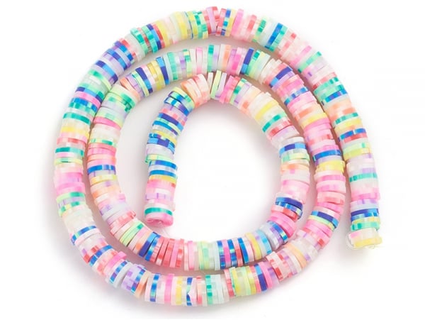 Acheter Boite de perles rondelles heishi 6 mm - pastel multicolore - 2,59 € en ligne sur La Petite Epicerie - Loisirs créatifs