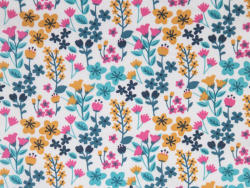 Acheter Tissu coton Oeko-Tex – Milly turquoise et bégonia - 0,89 € en ligne sur La Petite Epicerie - Loisirs créatifs
