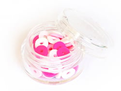 Acheter Boite de perles rondelles heishi 6 mm - assortiment rose - 1,99 € en ligne sur La Petite Epicerie - Loisirs créatifs
