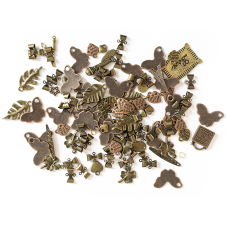 Acheter Pot de 80 grammes - mix de breloques cuivre et bronze - 6,99 € en ligne sur La Petite Epicerie - Loisirs créatifs