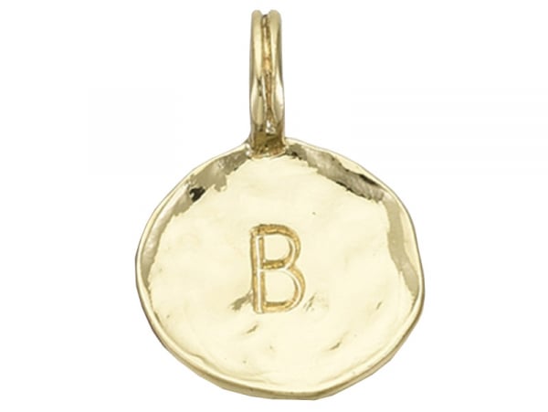 Acheter Breloque ronde dorée à l'or fin 18K – B - 1,49 € en ligne sur La Petite Epicerie - Loisirs créatifs