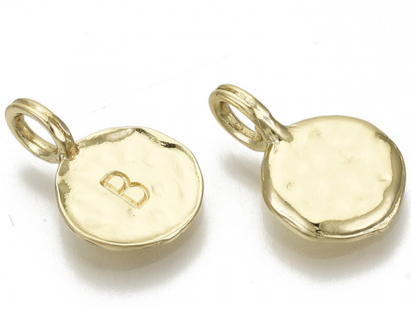 Acheter Breloque ronde dorée à l'or fin 18K – B - 1,49 € en ligne sur La Petite Epicerie - Loisirs créatifs