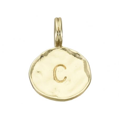 Acheter Breloque ronde dorée à l'or fin 18K – C - 1,49 € en ligne sur La Petite Epicerie - Loisirs créatifs
