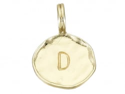 Acheter Breloque ronde dorée à l'or fin 18K – D - 1,49 € en ligne sur La Petite Epicerie - Loisirs créatifs