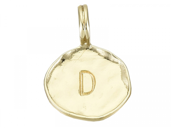 Acheter Breloque ronde dorée à l'or fin 18K – D - 1,49 € en ligne sur La Petite Epicerie - Loisirs créatifs