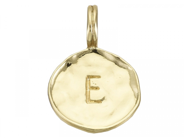 Acheter Breloque ronde dorée à l'or fin 18K – E - 1,49 € en ligne sur La Petite Epicerie - Loisirs créatifs