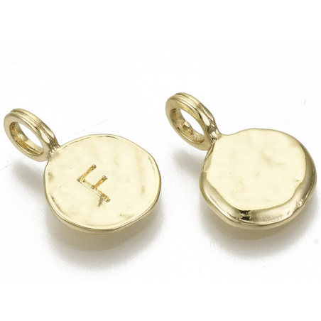 Acheter Breloque ronde dorée à l'or fin 18K – F - 1,49 € en ligne sur La Petite Epicerie - Loisirs créatifs